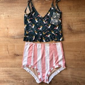 Kortni Jeane Sweet Stripe All Ruffled Up Bottoms